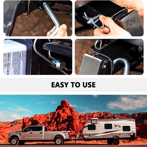 5/8" 1pc trailer mount hitch pin with safety clip hitch pin with clip Silver - Picture 10 of 11