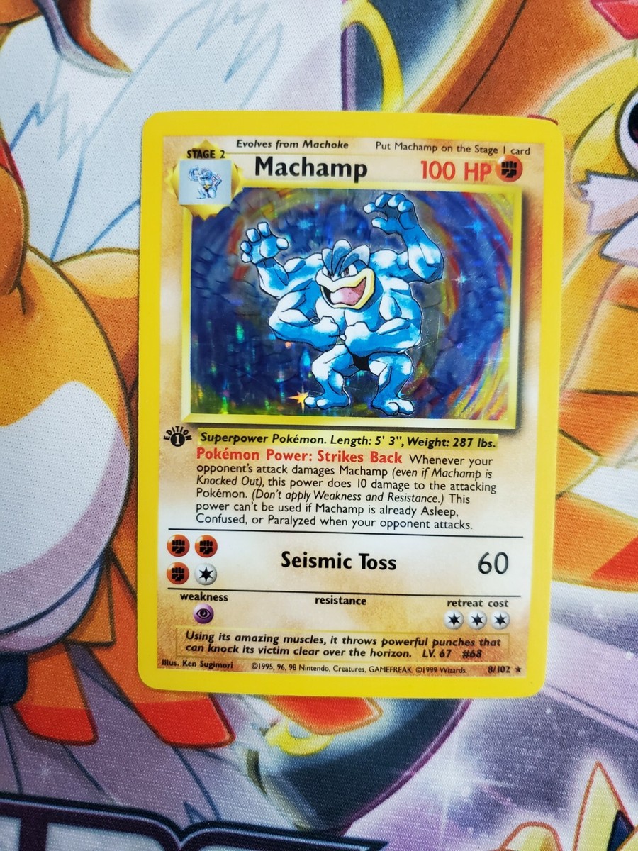 1999 Pokemon Machamp 1st Edition Holo #8/102 | eBay