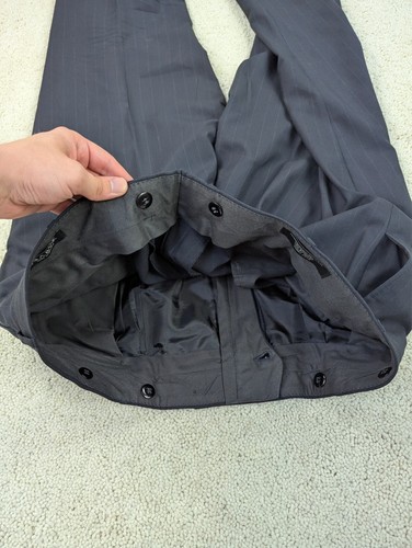 Traje Jos A Bank Para Hombres 50S 38x27 Negro Rayas Lana 2 Piezas Chaqueta Pantalones De Colección - Imagen 22 de 23