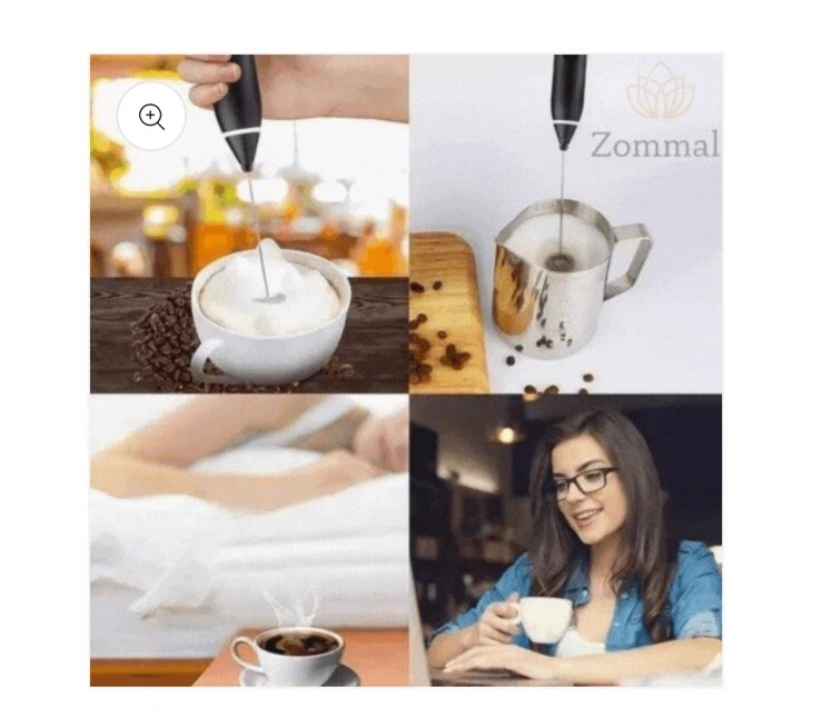 Milk Frother Handheld Double Whisk Foam Coffee Maker USB Rechargeable Electric