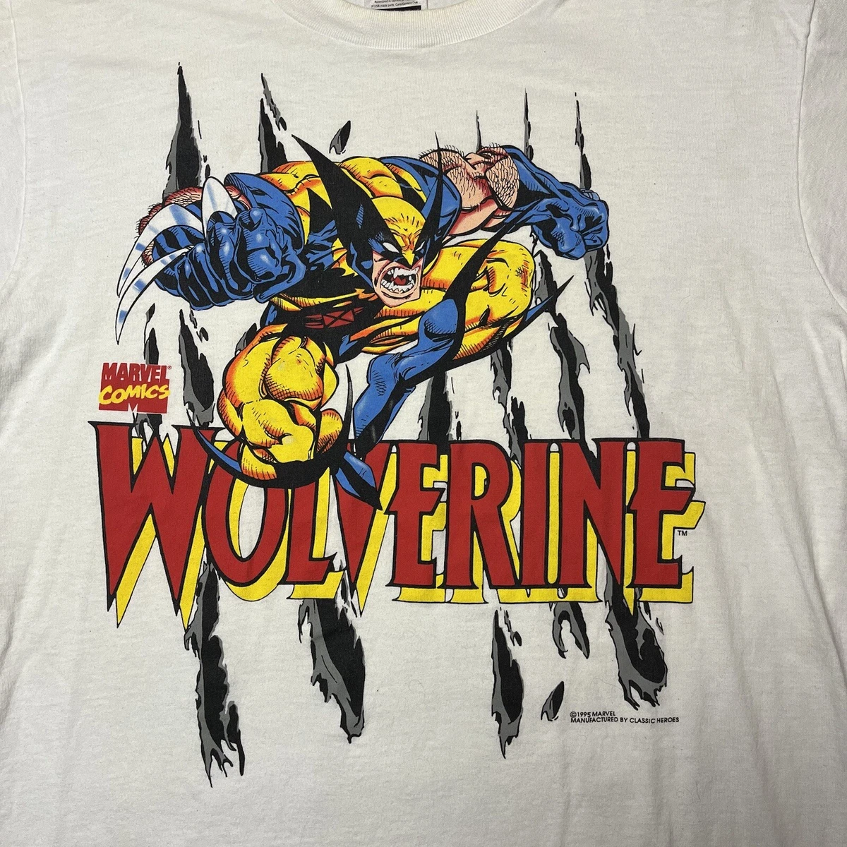  Marvel X-Men Wolverine Classic Retro Costume T-Shirt :  Clothing, Shoes & Jewelry