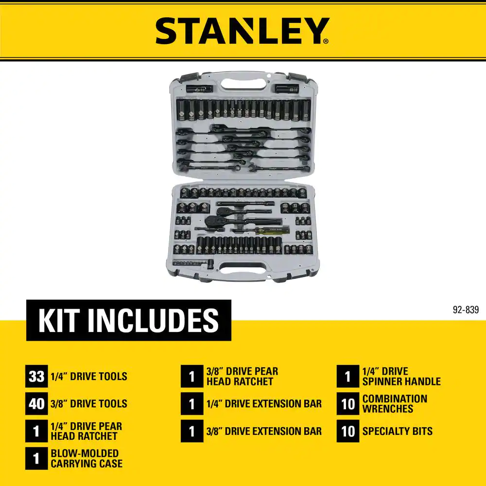 STANLEY セット売り Stanley Mechanics Tool Set (210-Piece) STMT73795 - The Home Depot