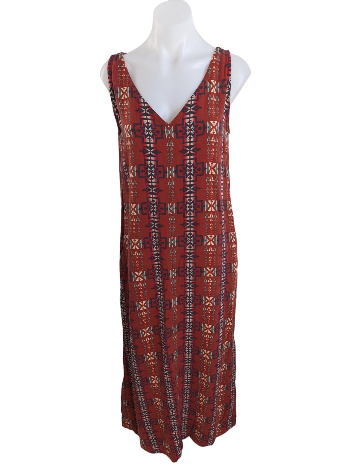Pendleton Size XS Sleeveless Patterned Maxi Dress… - image 1