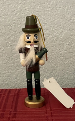 5  Nutcracker Pirate Ornament W/ Rum Bottle Decoration Wood