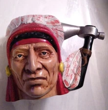 Byron Molds Vintage 1970's Native American Cup/Mug With Handle Highly Detailed