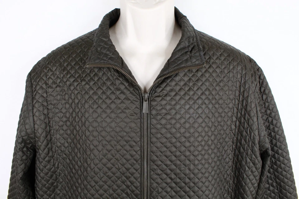 Zara Man Puffer Jacket Mens XL Green Quilted Full Zip - Image 2 of 4