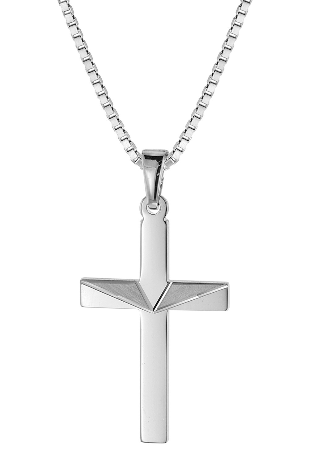 TRENDOR Schmuck Kreuz-Anhnger an Halskette fr Mnner Silber 925 08477 10090₽
