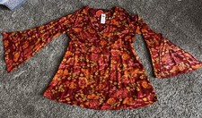 Cider 3X BOHO Top/Dress Hippie Fairy Bell Sleeve Whimsigoth Vampire Fantasy