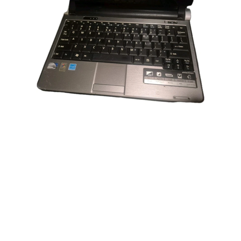 eMachines eM250 Intel Atom N270 1.6GHz 160GB HDD 1GB RAM *No Battery No Charger* - Image 2 of 4