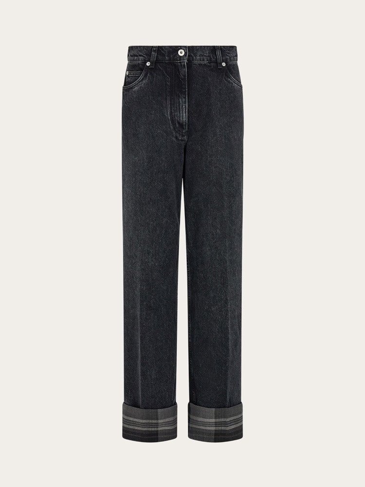 FERRAGAMO WOMEN'S BLACK STRAIGHT LEG TROUSERS MSRP $1270