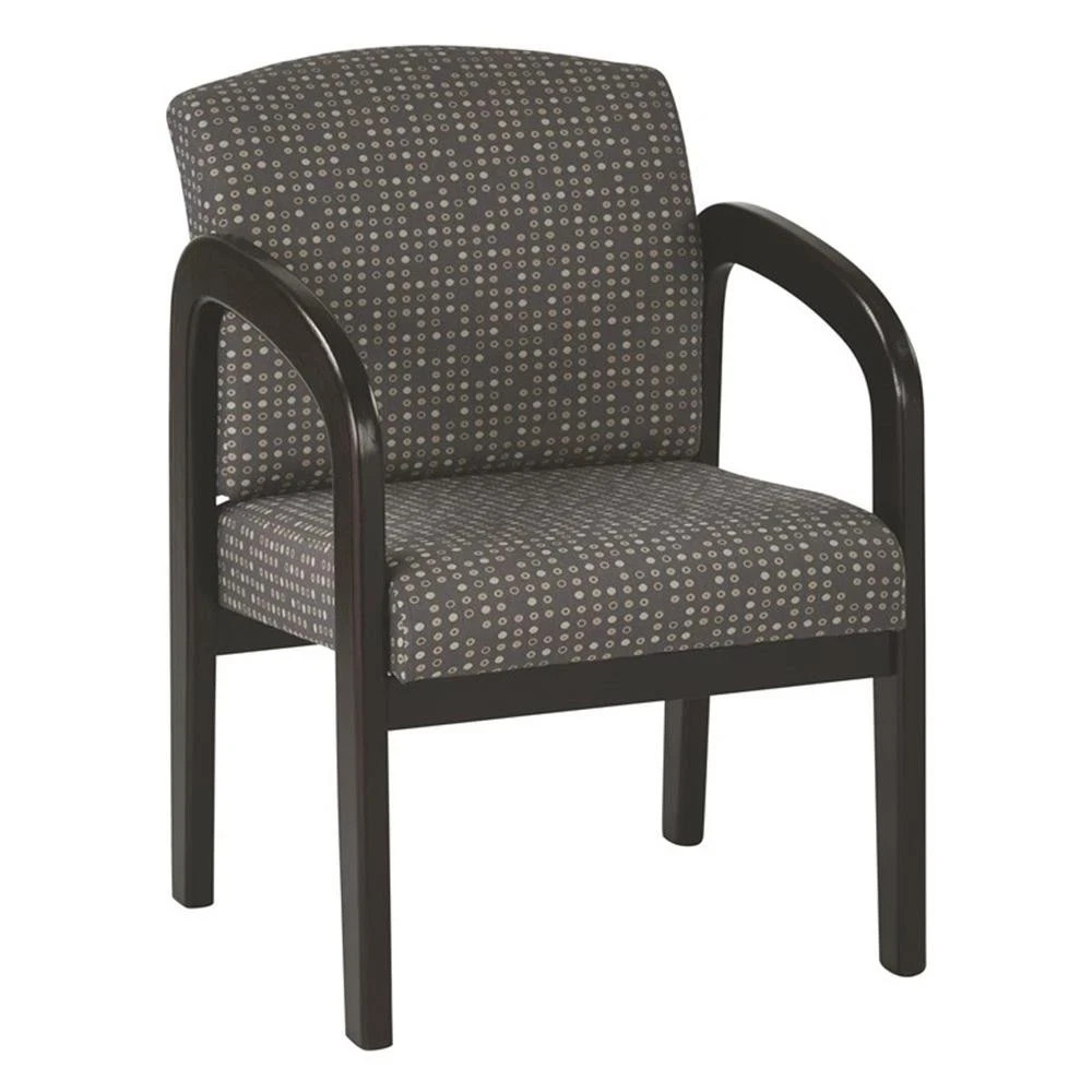 In Ash Faux Leather With Espresso Finish Leg