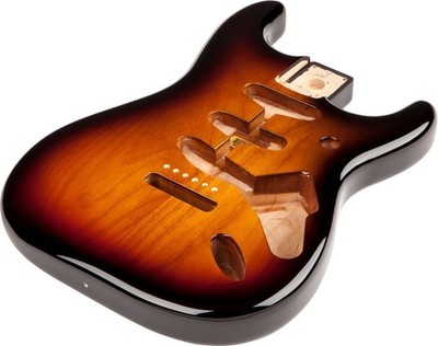 Fender Mexico Stratocaster SSS 3-Tone Sunburst Alder Body w/Vintage Bridge Mount