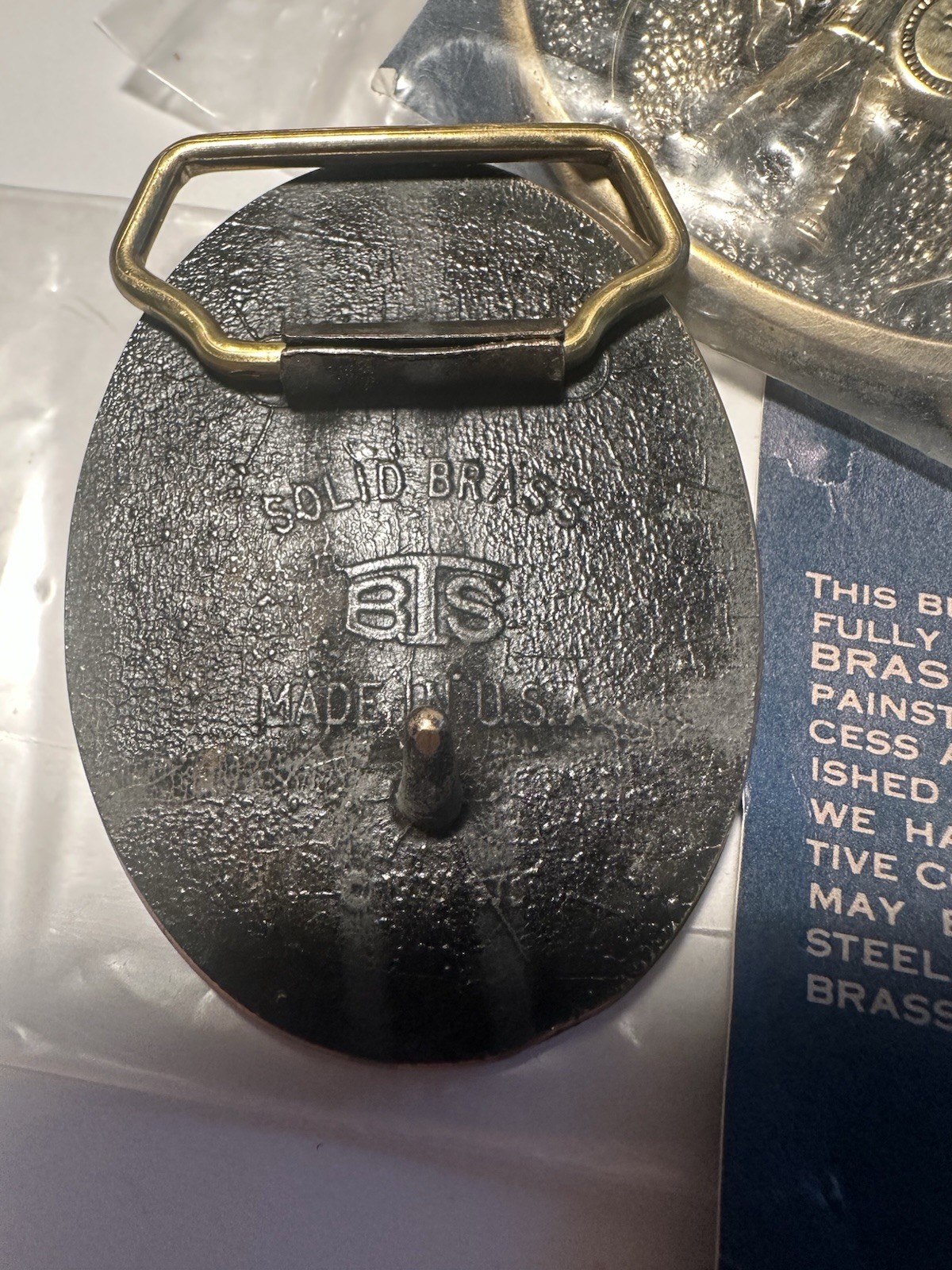 TWO Vintage BTS Basic Tool Supply Brass Buckles W… - image 5