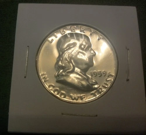1959 SILVER Franklin Half Dollar GEM Proof Uncirculated US Coin From Set