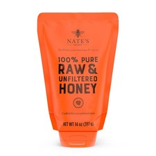 Nate's 100 Pure, Raw Unfiltered Honey, No-Drip 14 Ounce Pack of 1