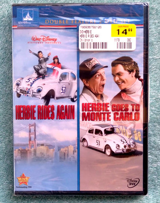 WALT DISNEY'S HERBIE MOVIE DOUBLE FEATURE DISNEY DVD BRAND NEW SEALED DVD