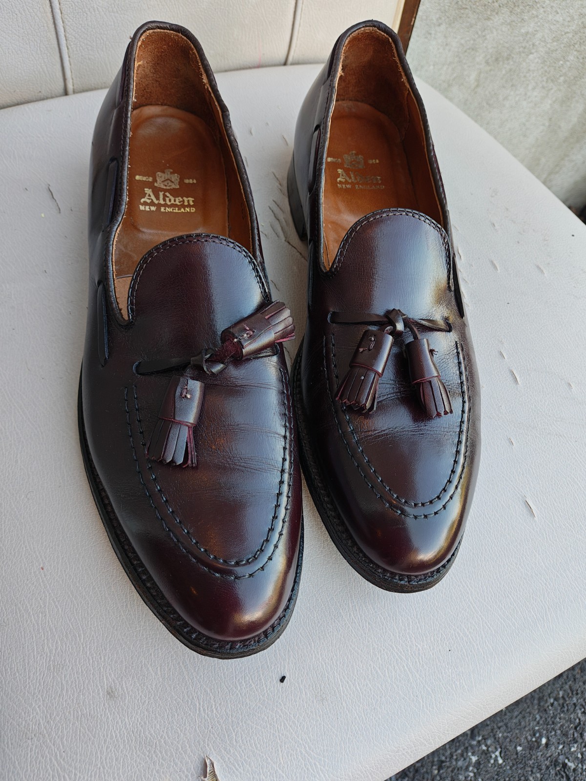 Alden 663 Burgundy Calfskin Tassel Loafer