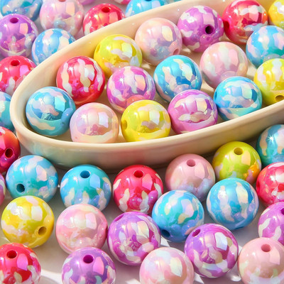 16mm Acrylic Beads 20pcs Color Watermelon Bead Focal Spacer Beads for DIY Crafti