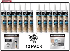 Dap Silicone Max Premium All Purpose 100 Silicone Sealant, Clear, 12 PACK 