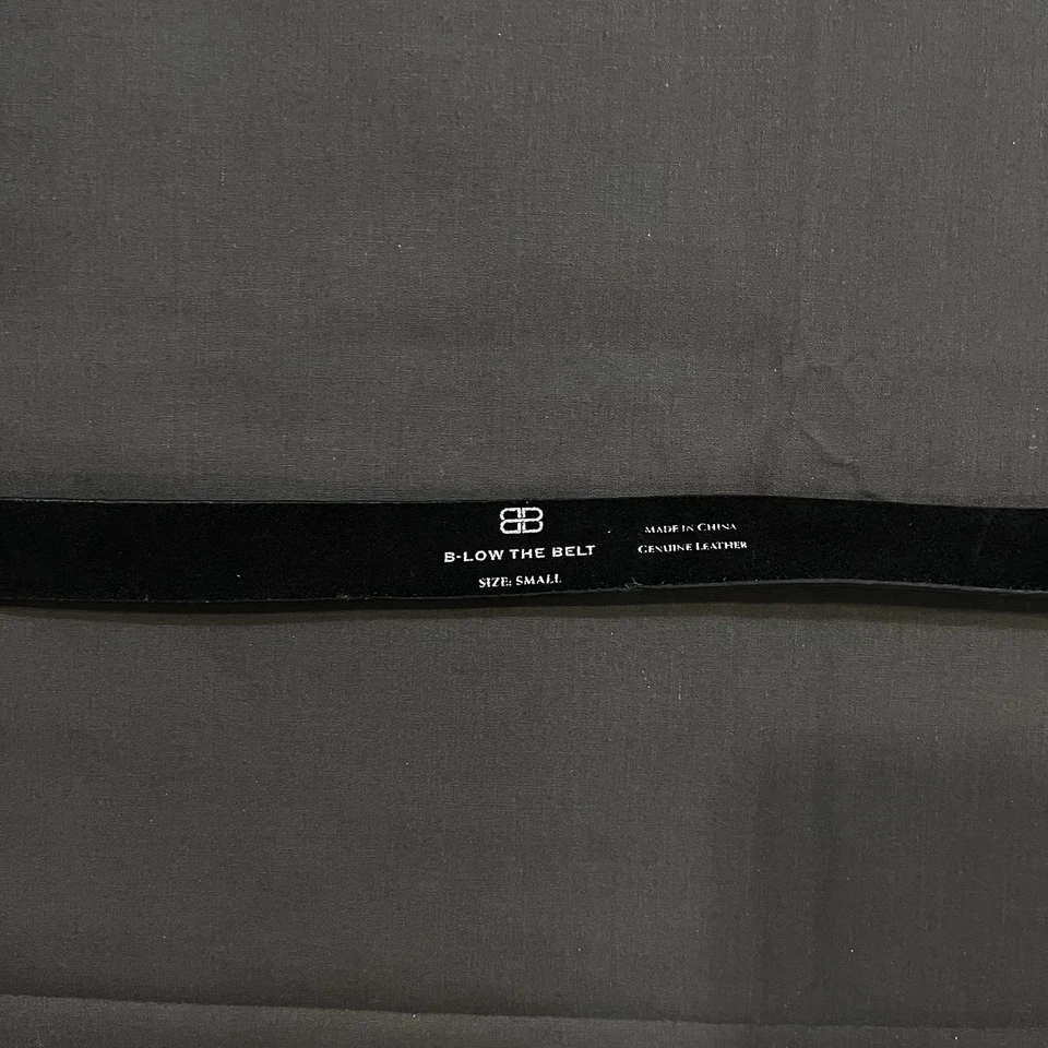 Cinturón doble de cuero negro B-Low The Belt pequeño Foto 3 de 4