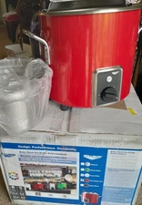Red Retro Vollrath 7217755 7 Qt Stock Pot Kettle Rethermalizer w/Hinge Cover USA