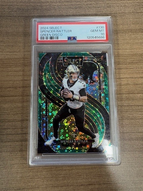2024 SELECT GREEN /5 PREMIER LEVEL ROOKIE SPENCER RATTLER SAINTS psa 10