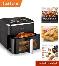 10.6 QT Oilless Air Fryer with 9 Presets & Precise Temp Control - Stylish Design