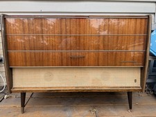 VINTAGE 1960 GRUNDIG MAJESTIC STEREO CONSOLE-MCM WEST GERMANY-UNTESTED AS IS