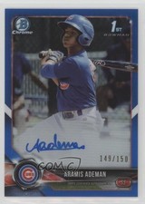 2018 Bowman Chrome Prospect Blue Refractor /150 Aramis Ademan #BCPA-AA Auto 6a7