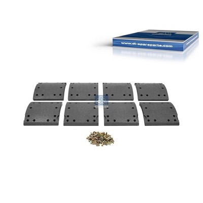 Bremsbelagsatz Trommelbremse hinten 18,5 mm 178 mm DT SPARE PARTS für MERITOR