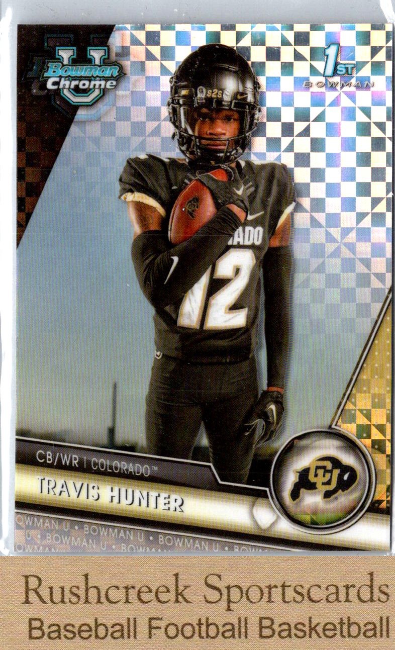 2023 Bowman University Chrome #36 Travis Hunter X-Fractor