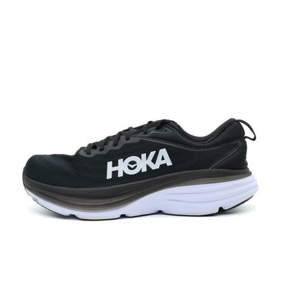 Hoka One Herren Bondi 8 X-Wide Sportschuhe Schwarz/Weiß Weit Laufschuh EU 46.5