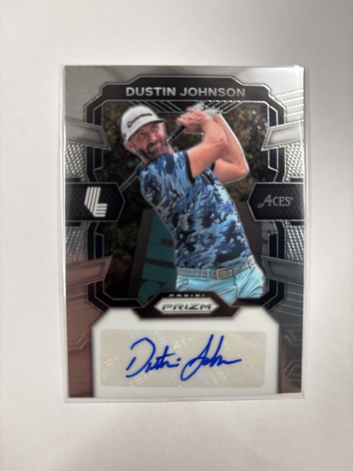 2024 Panini Prizm LIV Golf Dustin Johnson Autograph Aces Auto Card