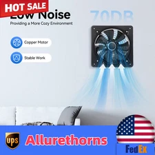 12 inch Super Silent Wall Exhaust Fan Bathroom Kitchen Garage Ventilation Vent