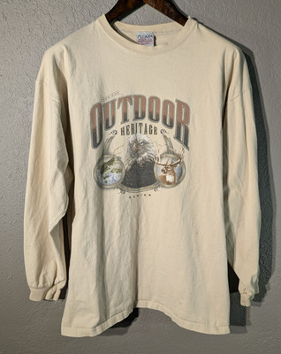 Vintage Outdoor Heritage Eagle Men's XL Long Sleeve T-Shirt Pluma Wildlife Tee