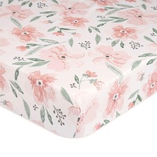 Floral Crib Sheets, 100 Cotton, Breathable Baby Bedding for Standard Mattres...