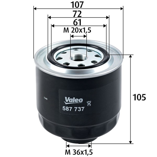 Valeo Kraftstofffilter 587737 FüR Mitsubishi-image