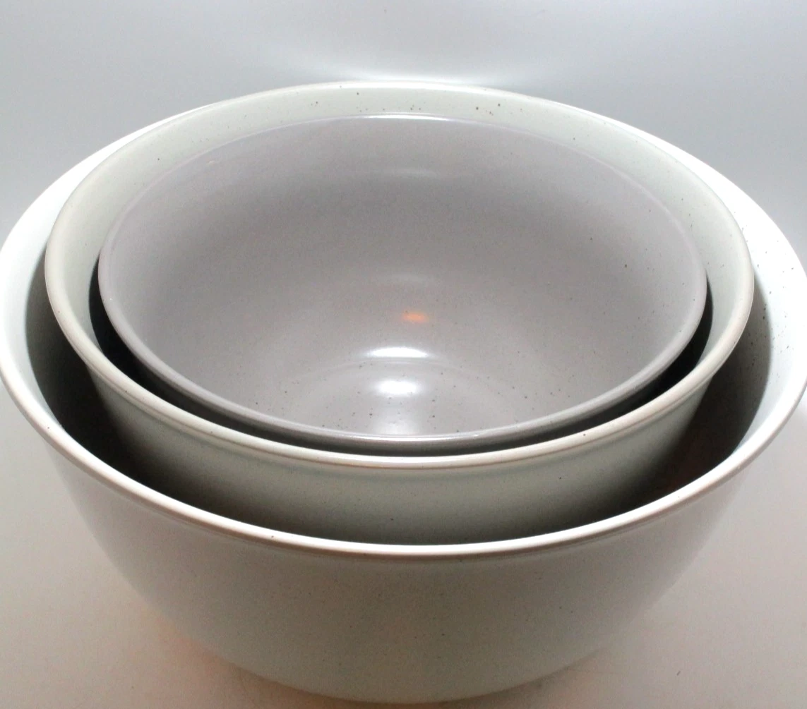 Over and Back Nesting Mixing Bowls Set of 3 Grey, Neutral, Ivory, Minimalist