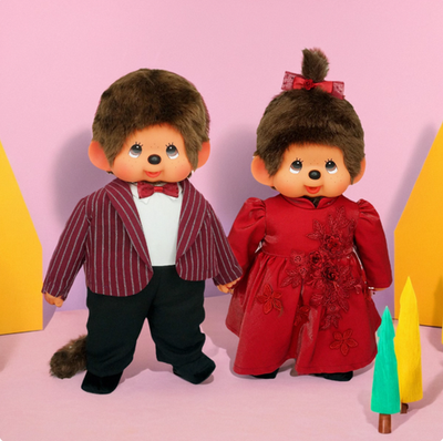 AUTHENTIC] MONCHHICHI WEDDING DOLL BRIDE GROOM PLUSH DOLL COUPLE
