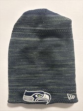 Seattle Seahawks New Era Green  Navy Knit Beanie Cap Youth Great condition