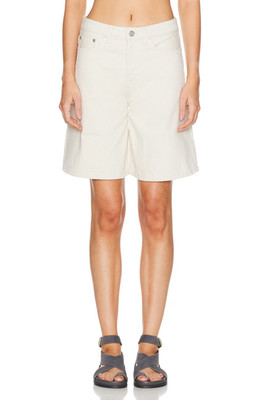 JOHN ELLIOTT Bermuda Denim Shorts Organic Cream 28 NWT $298