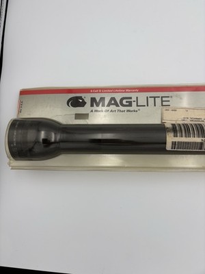 Vintage Maglite 6-Cell D Flashlight Model MS6D016   New, Unused, Black