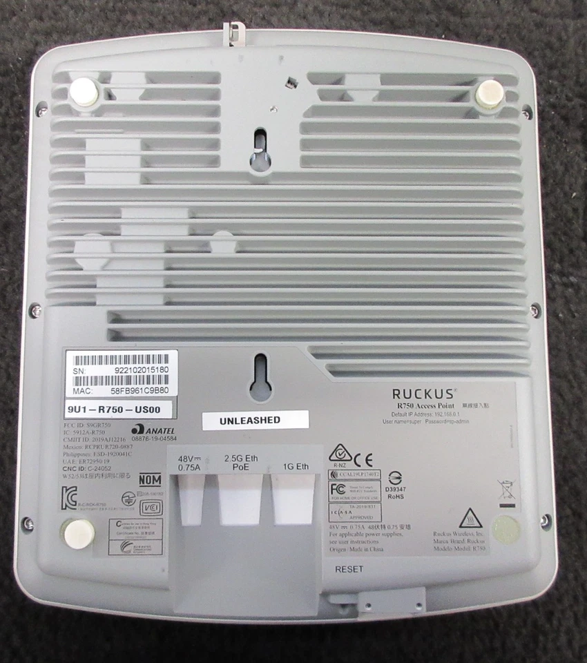 RUCKUS 9U1-R750-WW00 Zoneflex R750 Wi-Fi Access Point - Image 2 of 3