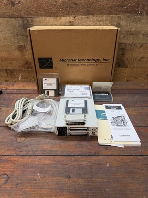 MicroNet ADVIT4000PC SCSI Tape Drive TR-4 Backup Kit NOS Complete