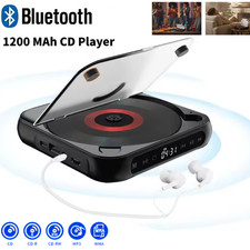 Portable CD Player Bluetooth Speaker Rechargeable Stereo Player for Home Travel