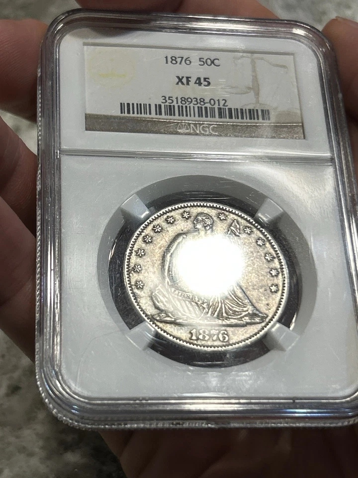 1876 Liberty Seated Half Dollar 50C NGC XF40! Tough Type Coin! Nice Eye Appeal** - Image 4 of 4