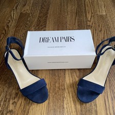 DREAM PAIRS Womens Open Toe Heel Sandals Low Chunky Block Heel Party Dress Shoes