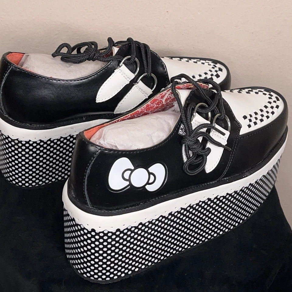 Nuevo Zapato Plataforma Hello Kitty TUK Talla 8 Edición Limitada *Leer Anuncio Lunares Foto 2 de 4