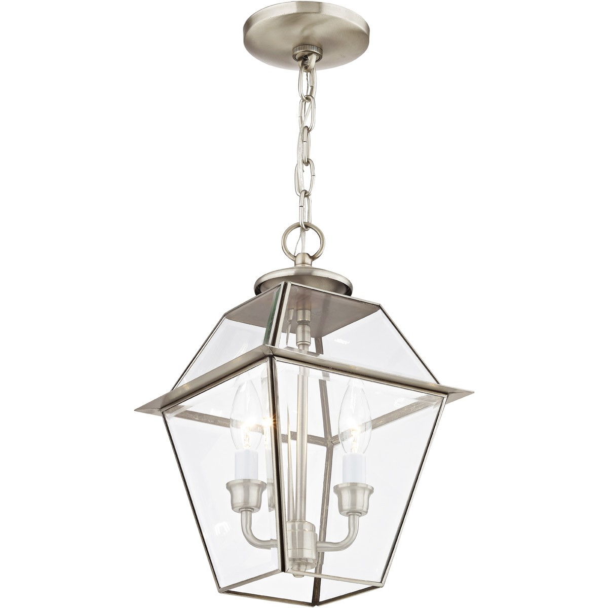 Livex Lighting 2285-91 Westover Outdoor Pendant or Chandeller Brushed Nickel