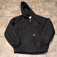 Carhartt J133 Arctic Quilted Hooded  Jacket Black Medium